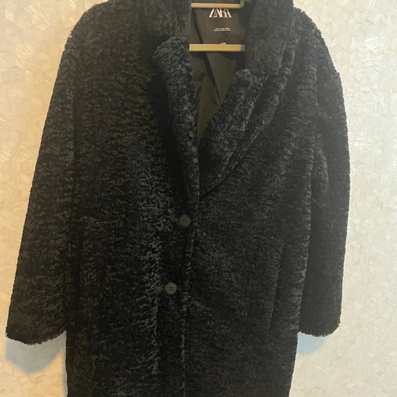 Woman’s Black Zara coat size M - Picture 9 of 9